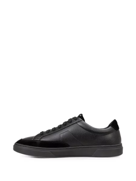 Sneakerși Boss din piele negru