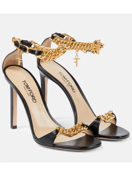 Colier Tom Ford din piele negru