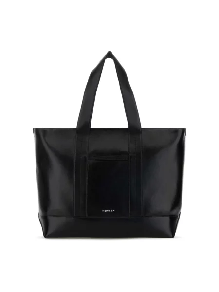 Torba Alexander Mcqueen skórzana czarna