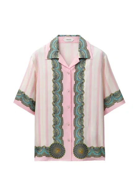 Cămașă Versace de mătase roz