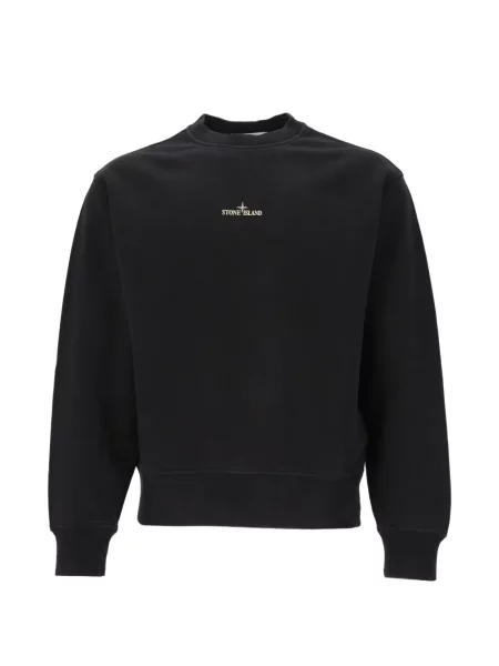 Hanorac din fleece Stone Island din fleece cu strasuri negru