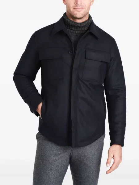Geacă Norwegian Wool de lână albastru