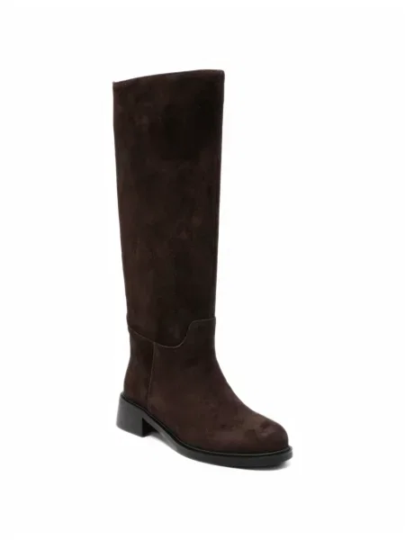 Botine Linda Baumann din piele de căprioară maro