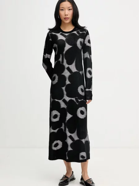 Marimekko rochie cu lână negru