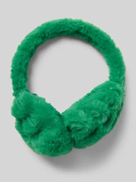 Nauszniki z imitacji futra z haftami model ‘Tree’ Capelli New York zielony