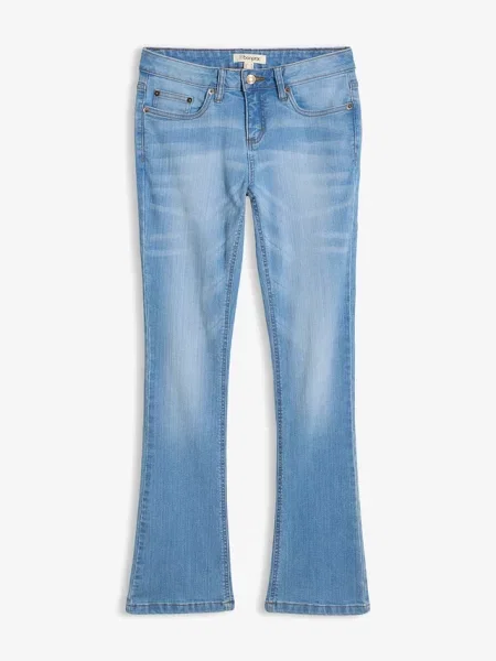 Jeansy ze stretchem o kroju bootcut mid waist niebieskie