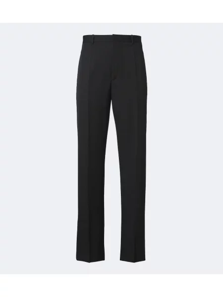 Pantaloni Bottega Veneta de lână negru