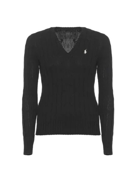 Dzianinowy sweter Ralph Lauren czarny