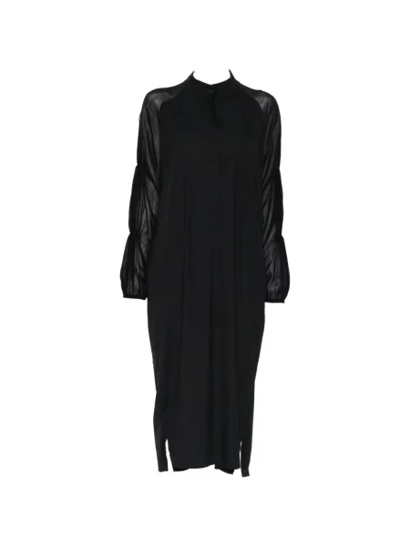 Rochie tip cămașă Kristensen Du Nord până la genunchi de costum negru