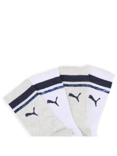 Długie skarpety PUMA 4 pary Odzież biały