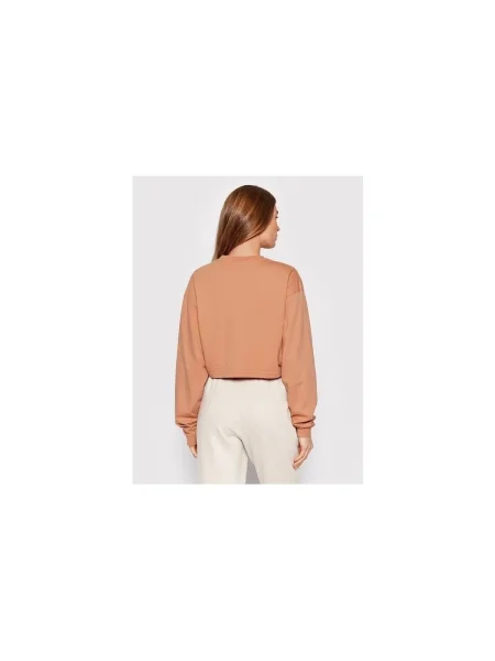 Dlhá mikina Reebok Sport s dlhými rukávmi oranžová