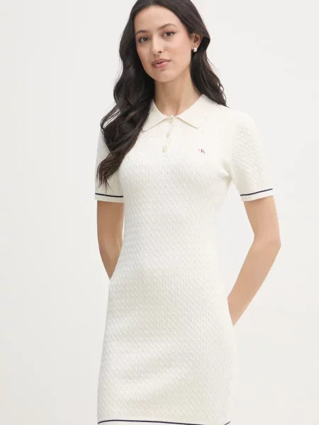 Calvin Klein Jeans sukienka sportowa beżowa