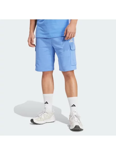 Šortky Essentials Feel Cozy French Terry Cargo modré