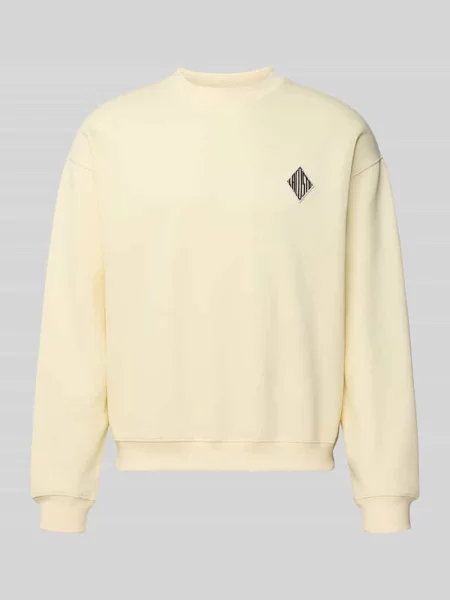 Bluza o luźnym kroju z mieszanki bawełny Lacoste beżowa