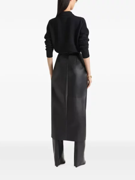 Tricou polo Givenchy de lână negru