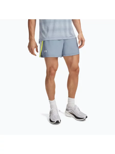 Pantaloni scurți de alergare pentru bărbați Under Armour Launch 5" Shorts blue wind/flash light/reflective albastru