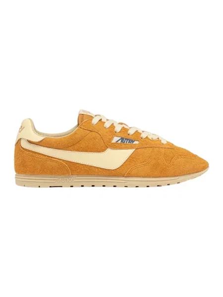 Sneakersy Autry skórzane żółte