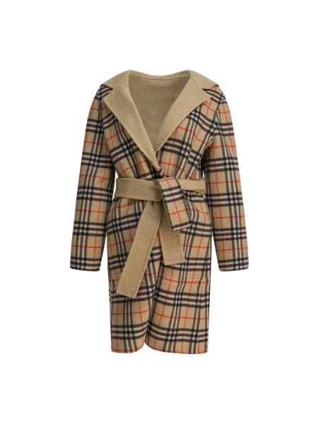 Płaszcz Burberry wełniany dwustronny beżowy