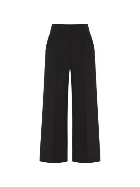 Pantaloni Temperley London din satin negru