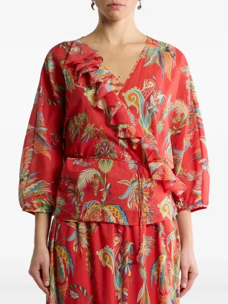 Bluză Etro cu imagine cu model paisley roșu