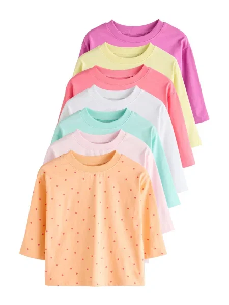 Next Tricou turcoaz / galben deschis / portocaliu deschis / roz pitaya / roz pastel / roz închis alb
