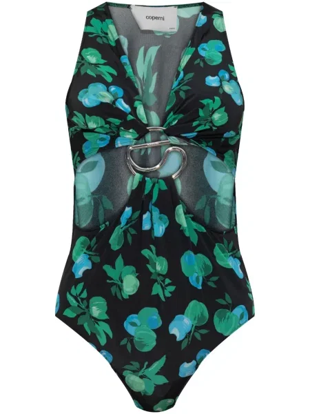 Body Coperni cu model floral cu imagine verde
