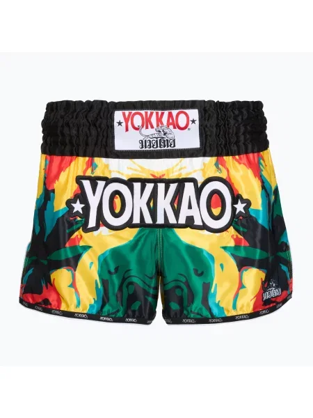 Pantaloni scurți de antrenament pentru bărbați YOKKAO Sunday Trip Muay Thai gold