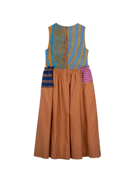 Rochie midi Mii cu volane portocaliu