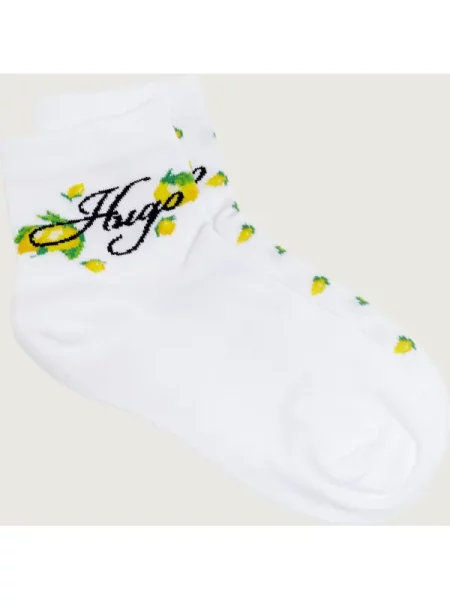 Hugo Bodywear Șosete 2P SH LEMON CC W alb