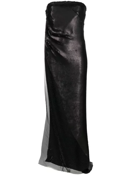 Top Rick Owens cu paiete lung negru