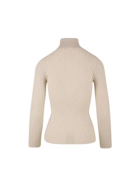 Sweter z golfem Akep do golfa biały
