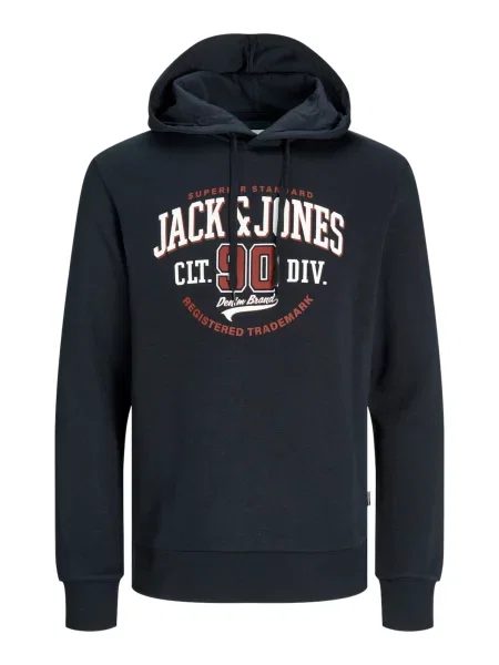 JACK & JONES Majica mornarska / karminsko rdeča / bela modra