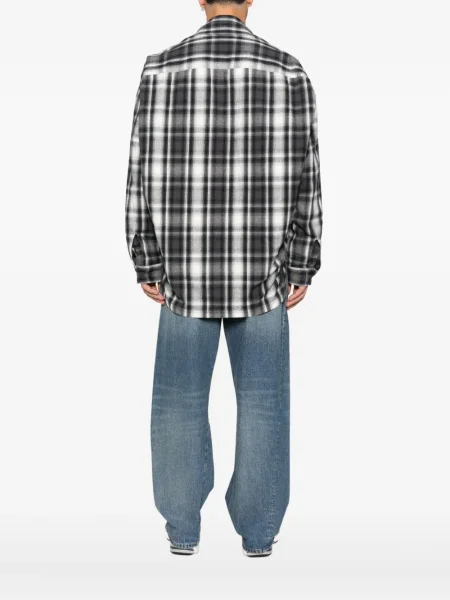 Cămașă Maison Mihara Yasuhiro în carouri gri