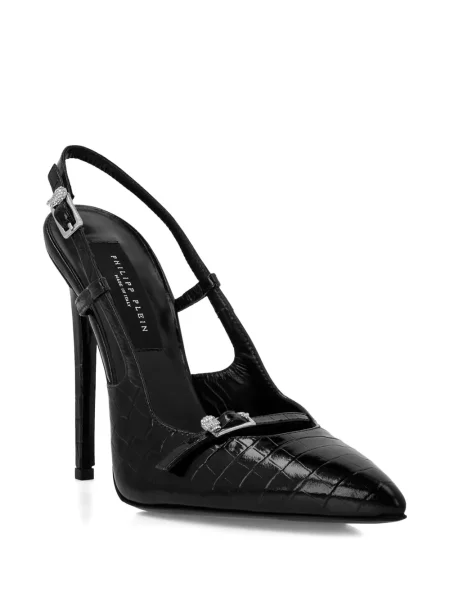 Pantofi cu toc Philipp Plein slingback negru