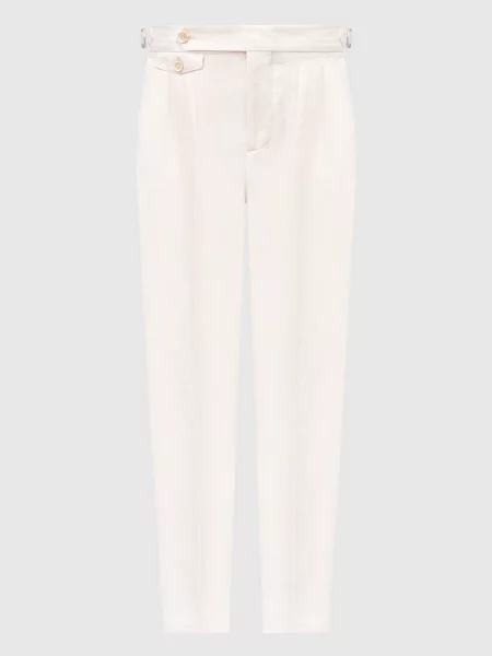 Штани з льону Brunello Cucinelli бежеві