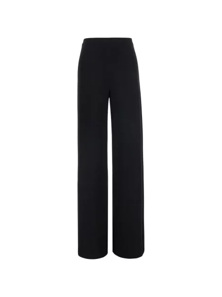 Pantaloni palazzo Norma Kamali cu talie înaltă negru