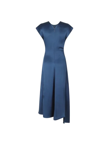 Sukienka midi Victoria Beckham niebieska