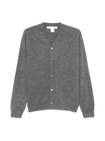 Sweter Comme Des Garcons z dekoltem w serek szary