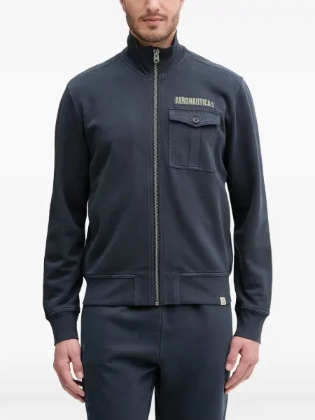 Pulover Aeronautica Militare cu autograf albastru