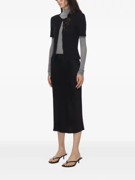 Cardigan Samsøe Samsøe cu nervuri negru