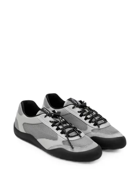 Sneakerși Prada cu șireturi din dantelă gri