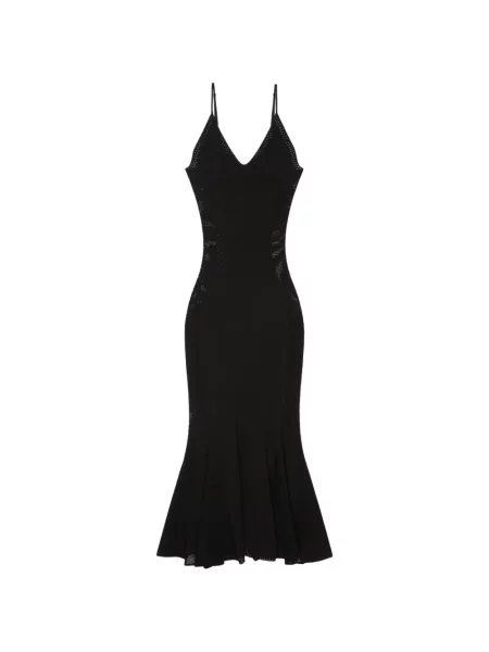 Rochie midi Givenchy tricotate ajurata negru