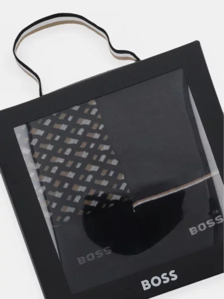 BOSS BLACK Șosete RS Gift Monogram negru
