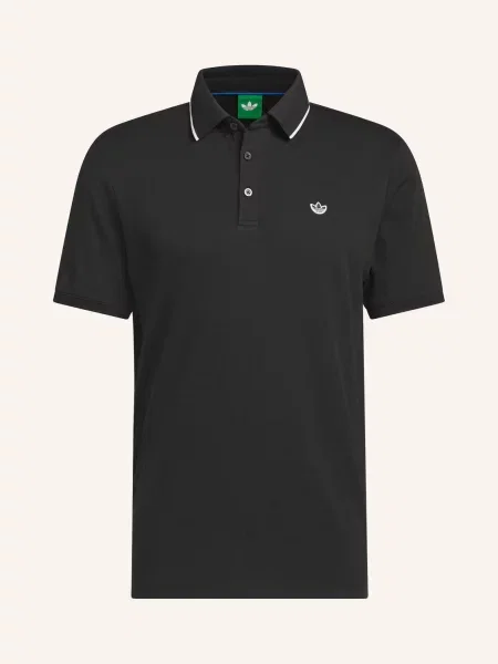 Adidas Originals Polokošile Z Piké Originals Twistknit Trefoil Střih Regular Fit / bílá černá