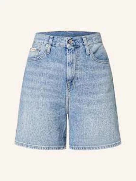 Calvin Klein Jeans Szorty jeansowe Mom Fit niebieski