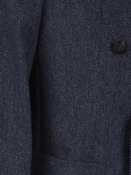 Geacă Tagliatore cu model herringbone albastru