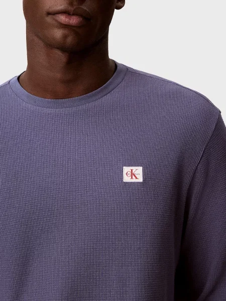 Лонгслив Calvin Klein Jeans фиолетовый