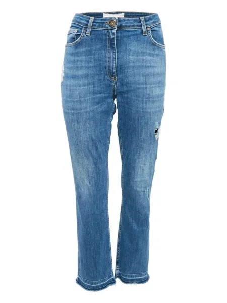 Blugi Elisabetta Franchi zdrențuiți albastru