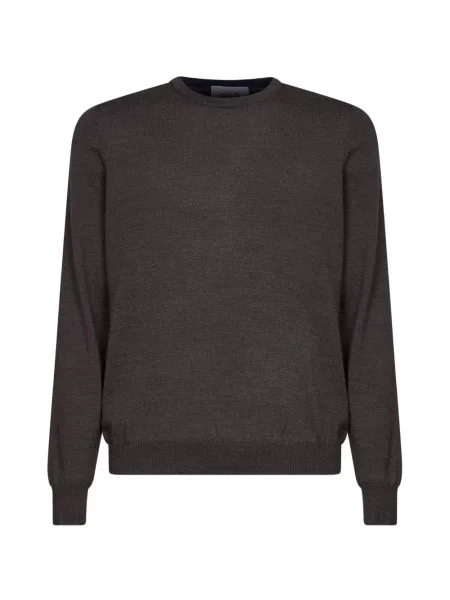 Sweter D4.0 z okrągłym dekoltem brązowy