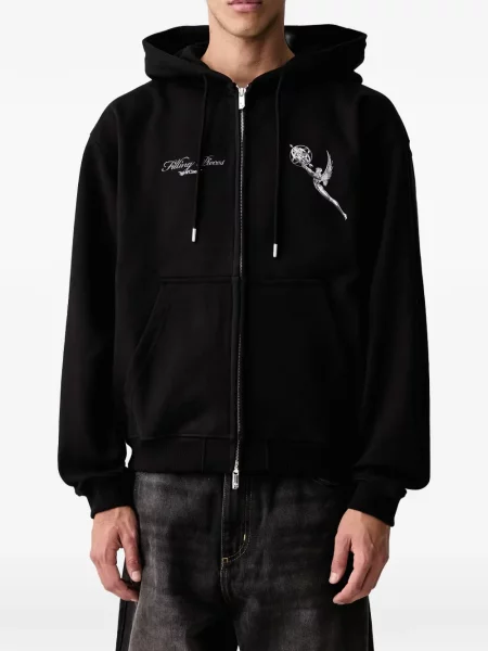Hanorac cu glugă Filling Pieces cu imagine negru